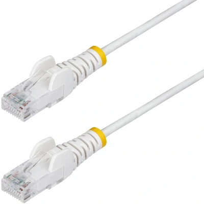 Afbeelding van StarTech.com 2m Dunne CAT6 Ethernet Kabel, Wit, Snagless, 100W PoE, UTP, LSZH, 28AWG Pure Koperdraad, Slim RJ45 Netwerk Patchkabel met Trekontlasting, Fluke Getest