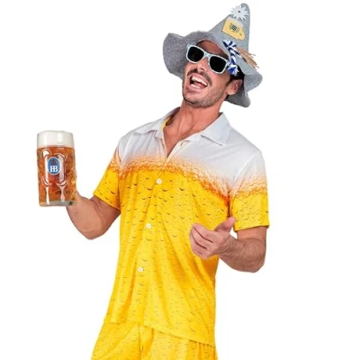 Afbeelding van Widmann Partyhemd voor heren, bier, T shirt, Oktoberfest, Beiers, bieroutfit, festival