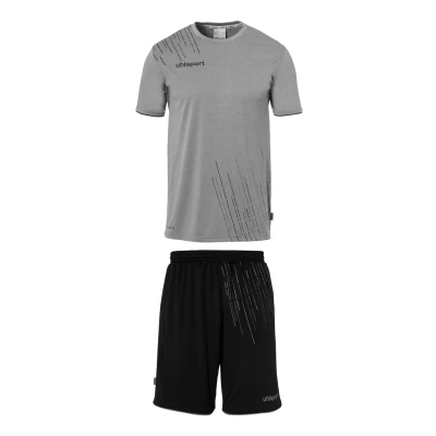 Afbeelding van Uhlsport Score 26 Voetbalset Korte Mouw Heren Donkergrijs Gemeleerd / Zwart Maat: 3XL