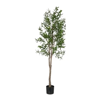 Afbeelding van olijfboom kunst 180 cm in pot kunstplant voor binnen