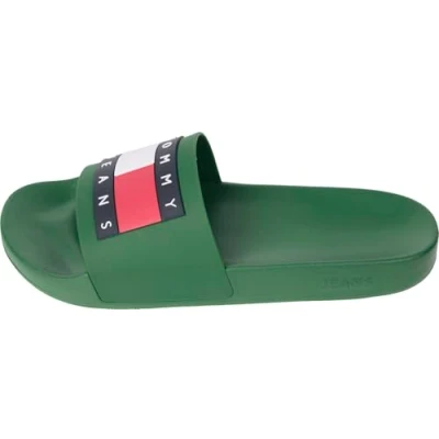 Afbeelding van Tommy Jeans Pool Slide Ess voor heren, Groene grond