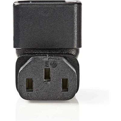 Afbeelding van C13 (v) naar C14 (m) connector Nedis (Haaks)