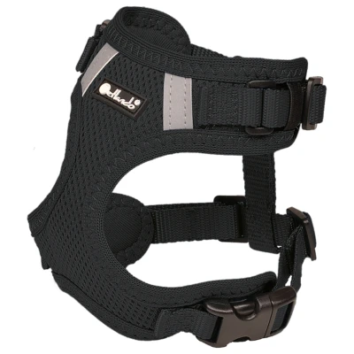 Afbeelding van Petlando Hondenharnas Mesh Vest Zwart Hondentuig 37 44/50 68 cm