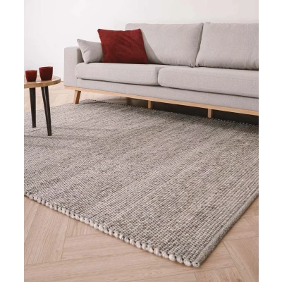 Afbeelding van Wollen Tapijt/Vloerkleed Lett Lichtgrijs 160x230 Cm 100% Wol