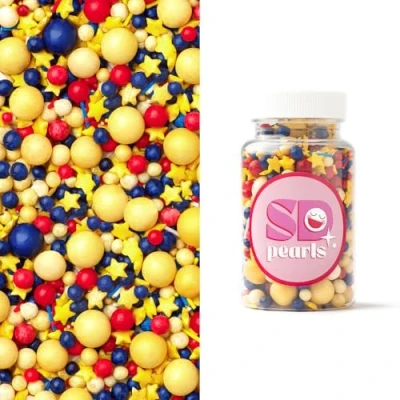 Afbeelding van SD Pearls Lot de 100 boîtes sucre colorées pour anniversaire d&#039;enfant, fête prénatale, fêtes à thème et cupcakes, décoration gâteau comestible gâteaux, muffins desserts (mélange « Super