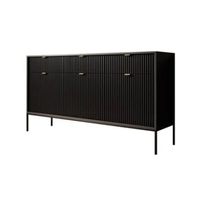 Afbeelding van Meubella Dressoir Navil Zwart 154 cm