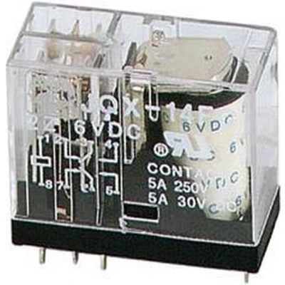 Afbeelding van VERTICAAL RELAIS 5A/30VDC 220VAC 2 x WISSEL 24Vdc