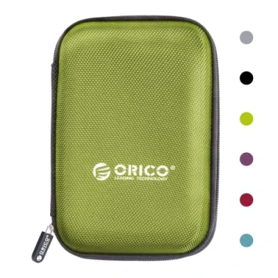 Afbeelding van ORICO Beschermhoes voor externe harde schijf, waterdicht, 2,5 inch, het organiseren van HDD SSD inch en computeraccessoires, groen (PHD 25)