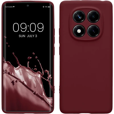 Afbeelding van kwmobile telefoonhoesje geschikt voor Xiaomi Redmi Note 14 Pro 4G Hoesje smartphone Precisie camera uitsnede In bordeaux violet