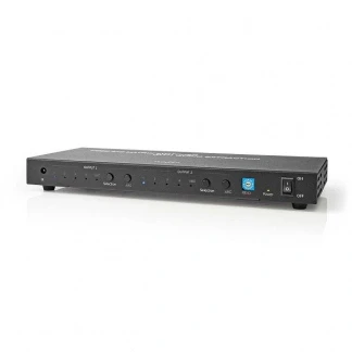 Afbeelding van HDMI matrix Nedis 4 naar 2 poorts (Afstandsbediening, 4K@60Hz, HDCP, Toslink, 2x 3.5 mm)
