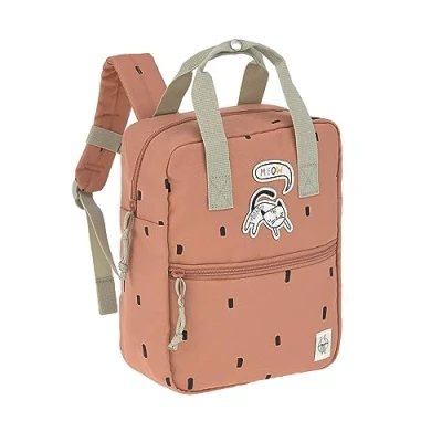 Image de LÄSSIG Sac à Dos pour Enfants avec Sangle de Poitrine l&#039;école Maternelle 28 cm, 5,5 litres, 3 Ans/Mini Square Backpack Happy Prints, Caramel, Décontracté