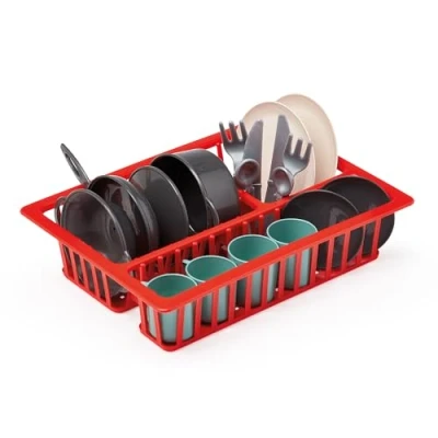 Afbeelding van Ecoiffier 100% Chef Afwasrek met Pannen en Servies,