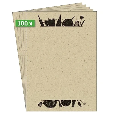 Afbeelding van Papier met motief Sigel, Kitchen utensils, tweezijdig motief, gras pap