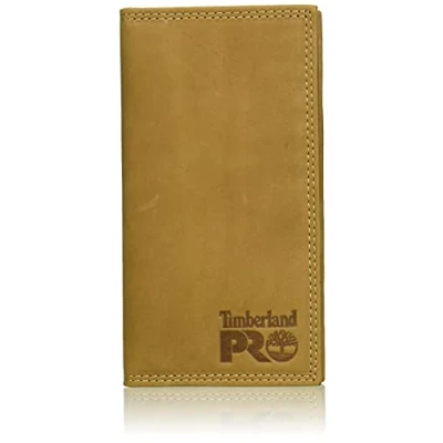 Afbeelding van Timberland PRO Lange lederen portemonnee voor heren met RFID portemonnee, tarwe, één maat, Tarwe