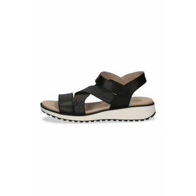 Afbeelding van Caprice Sandalen met sleehak, Dames, Maat: 38, Black nappa Schoenen