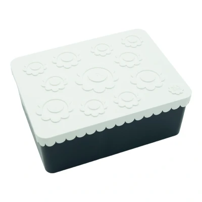 Afbeelding van Brooddoos / Lunchbox Flower Wit/Navy Blafre