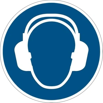Afbeelding van Durable 172906 Pictogram vloermarkering hoofdtelefoon gehoorbescherming verplicht zelfklevend en antislip, diameter 43 cm, blauw/wit wordt per stuk verkocht