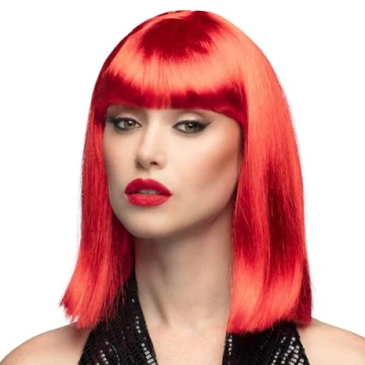 Afbeelding van Smiffys Pruik Glam Neon Rood