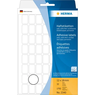 Afbeelding van Etiket HERMA 2340 12x18mm wit 1792stuks