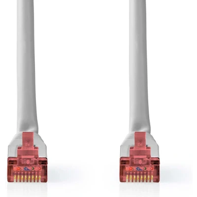 Afbeelding van CAT6 Netwerkkabel RJ45 Male S/FTP 20.0 m Rond ABS / PVC Grijs Label