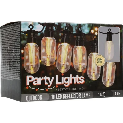 Afbeelding van Lichtsnoer 9.5 meter (10 leds, IP44, Warm wit)