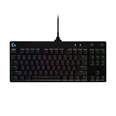 Image de Logitech G Pro Mechanical Gaming Keyboard Clavier backlit USB International US commutateur : GX Blue Clicky noir