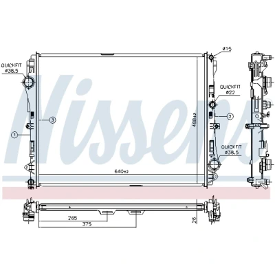 Afbeelding van Nissens Radiateur 627023