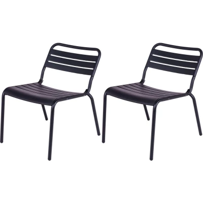 Afbeelding van MaximaVida metalen loungestoel Max XXL zwart doos per 2 stuks