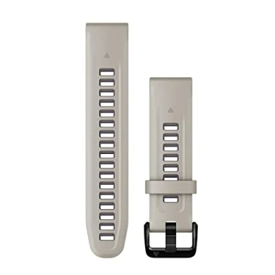 Afbeelding van Garmin Siliconen Bandje Creme/Zwart 20mm