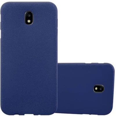 Afbeelding van Cadorabo Hoesje geschikt voor Samsung Galaxy J7 2017 in FROST DONKER BLAUW Beschermhoes gemaakt van flexibel TPU silicone Case Cover