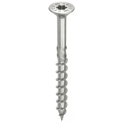Afbeelding van HECO TOPIX Plus spaanplaatschroeven 6x100mm platkop RVS deeldraad HD 30 61826 (Per 100 stuks)