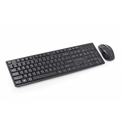 Afbeelding van Kensington Pro Fit K75230UK Draadloos toetsenbord en muis, laag profiel, multimediatoetsen, tweehandig, QWERTY muis voor thuiskantoor, zwart