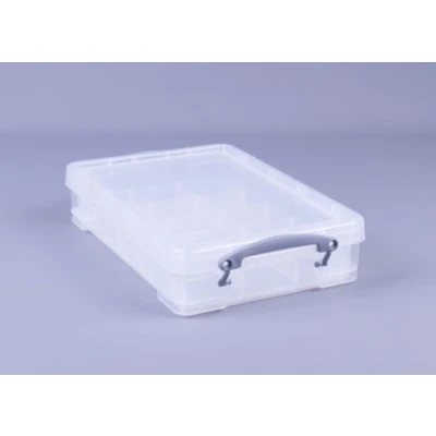 Afbeelding van Really Useful Box opbergdoos 4 liter met divider, transparant