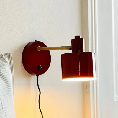 Afbeelding van Dyberg Larsen Ocean Wandlamp Donker Rood/Geel Koper DybergLarsen