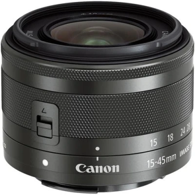 Image de Objectif Hybride Canon EF M 15 45 mm f/3.5 6.3 IS STM Noir