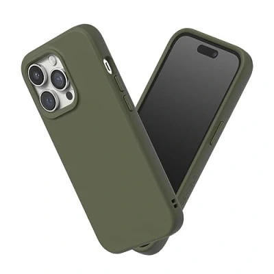 Afbeelding van RHINOSHIELD Hoesje compatibel met [iPhone 14 Pro Max] SolidSuit dunne hoes schokabsorberende technologie en premium matte afwerking algengroen