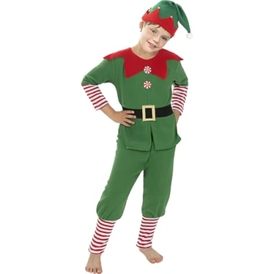 Afbeelding van FUNIDELIA Kerst Elven kostuum voor jongens 10 12 jaar (146 158 cm)