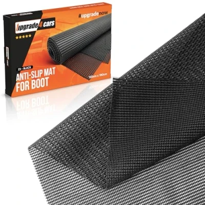 Afbeelding van Upgrade4cars Universele antislipmat, 120 x 180 cm, op maat te snijden, voor auto, kofferbak, tapijt, keuken, lade enz., multifunctionele zachte schuimmat, zwart