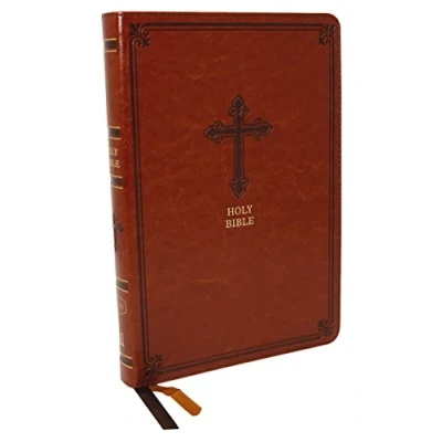 Afbeelding van KJV, Thinline Bible, Large Print, Leathersoft, Brown, Red Letter Edition, Comfort Print