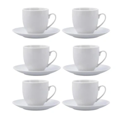 Afbeelding van Quid New Renova Set van 6 kopjes met schotel, porselein, 20 cl, wit