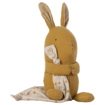 Afbeelding van Maileg knuffel met knuffeldoekje en muziek konijn 17 cm