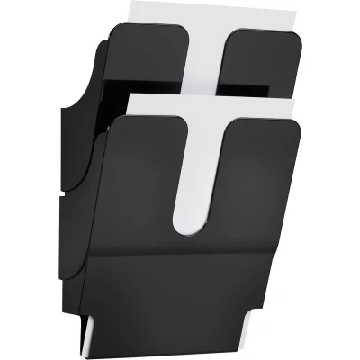Afbeelding van Durable Flexiplus A4 zwart wandrek foldersteunen (Per doos/2)
