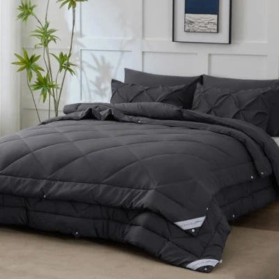 Afbeelding van WAVVE dekbed 240 x 220 cm 4 seizoenen 2 delig grijs zomerdekbed 150 g/m² + voor het hele jaar 300 = winterdekbed 450 g/m², ademend alle
