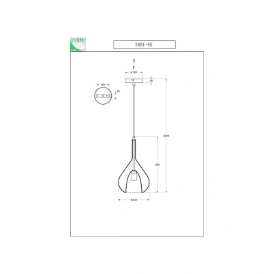 Afbeelding van Hanglamp paars, groen, 1 lamp, glas