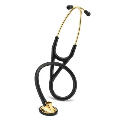Afbeelding van 3M Littmann stethoscoop master cardiology 2175 zwart editie messing