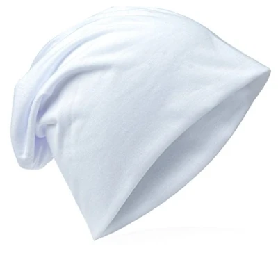 Afbeelding van Miobo Slouch Beanie Muts, lang, effen, heren en dames, Wit