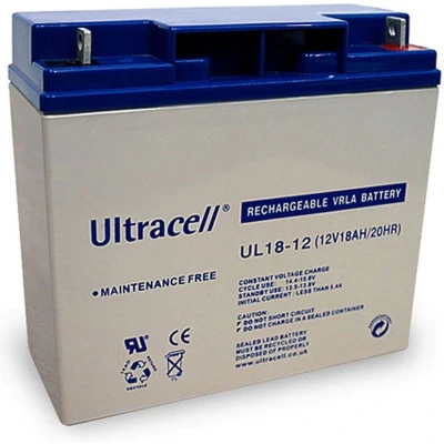 Afbeelding van UL18 12 Ultracell loodbatterij volt, 18Ah met M5 draad