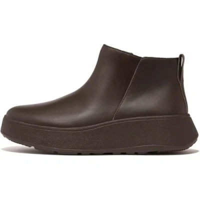 Afbeelding van Fitflop F mode Leather Flatform Zip Ankle Laarzen Bruin EU 39 Vrouw