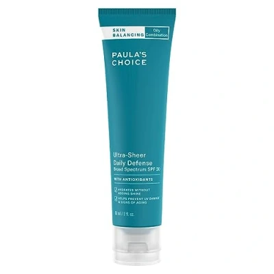 Afbeelding van Paula&#039;s Choice SKIN BALANCING Dagcrème SPF 30 hydraterende gezichtscrème voor acne gevoelige huid vloeibare zonnebrandcrème met vitamine E gemengde tot vette 60 ml