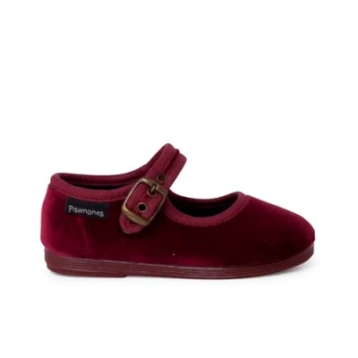 Afbeelding van Pisamonas Babies Velours Boucle Dorée Vieillie Taille 24 Couleur Bordeaux